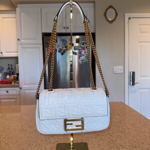 Fendi Baguette Nappa leather midi size